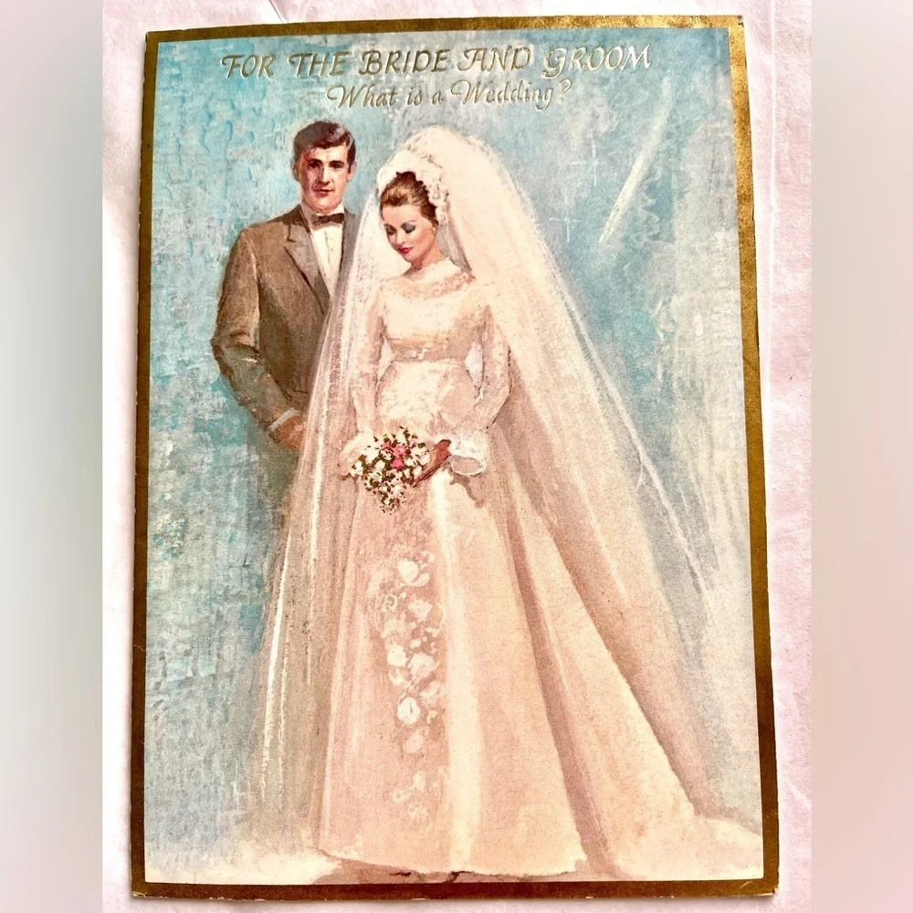 VTG Unused 1960’s What is a Wedding? Card Vintage For The Bride and Groom